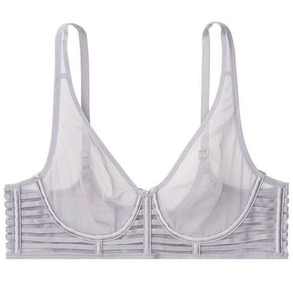 NWT Victoria’s Secret Very Sexy Unlined Mesh Plunge Bra - 32D - Picture 1 of 4